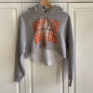 Oregon state university OSU beavers cropped hoodie